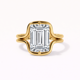 The Split Shank Semi Bezel Emerald