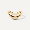 14k gold curved dome ring