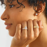 Asscher Bezel 3/4 Band