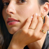 Oval Bezel E/W 3/4 Band