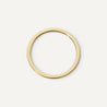 Profile of 14k gold ridged wedding band.