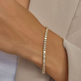Emerald Bezel Tennis Bracelet
