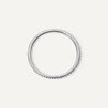 Profile of petite pave wedding band