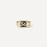 Custom Number Signet Ring