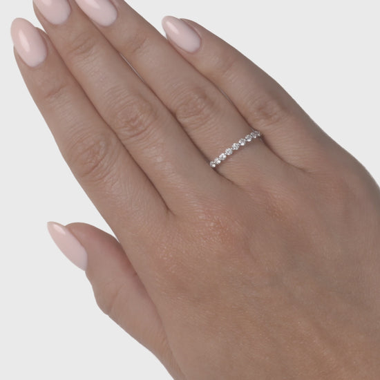 video of lab diamond eternity band